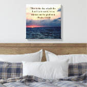 BEAUTIEF PSALM 118:24 SUNRISE OVER DE OCEAAN CANVAS AFDRUK (Insitu (Slaapkamer))