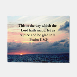 BEAUTIEF PSALM 118:24 SUNRISE OVER DE OCEAAN DEURMAT