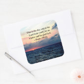 BEAUTIEF PSALM 118:24 SUNRISE OVER DE OCEAAN VIERKANTE STICKER (Envelop)