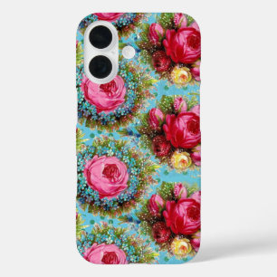 BEAUTIEF RODE ROSSEN EN BLAUWE STROMEN iPhone 16 HOESJE