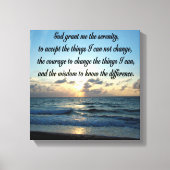 BEAUTIEF SERENITEITSPRAYER OCEAN FOTO CANVAS AFDRUK (Voorkant)