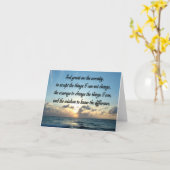 BEAUTIEF SERENITEITSPRAYER OCEAN FOTO KAART (Gele Bloem)