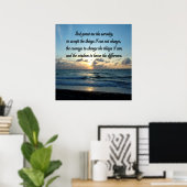BEAUTIEF SERENITEITSPRAYER OCEAN FOTO POSTER (Thuiskantoor)
