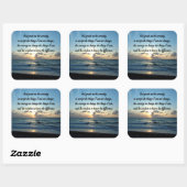 BEAUTIEF SERENITEITSPRAYER OCEAN FOTO VIERKANTE STICKER (Vel)