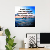 BEAUTIEF SERENITY PRAYER OCEAN SCENE POSTER (Thuiskantoor)