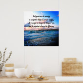 BEAUTIEF SERENITY PRAYER OCEAN SCENE POSTER (Keuken)