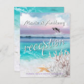 BEAUTIEF TROPISCH OCEAAN SUNRISE Reception Kaart (Voorkant / Achterkant)