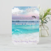 BEAUTIEF TROPISCHE OCEAAN SUNRISE Sparen de Datum Kaart (Staand voorkant)