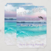 BEAUTIEF TROPISCHE OCEAAN SUNRISE Sparen de Datum Kaart (Voorkant / Achterkant)