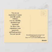 BEAUTIEF UITDRUKKELIJK BRIEFKAART (Achterkant)