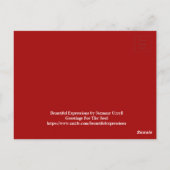 BEAUTIEF UITDRUKKELIJK BRIEFKAART (Achterkant)