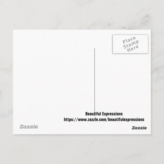 BEAUTIEF UITDRUKKELIJK BRIEFKAART (Achterkant)