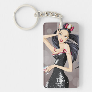 BEAUTIEF VROUW SLEUTELHANGER