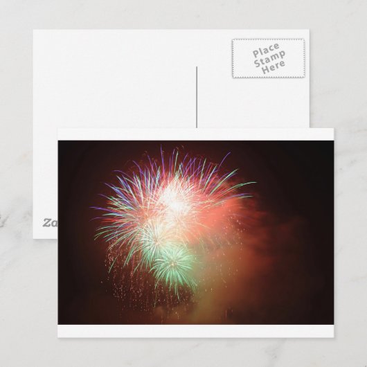 BEAUTIEF VUURWERK BRIEFKAART (Voorkant / Achterkant)