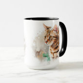 BEAUTIEF WATERVERF BENGAL CAT-VLAK MOK (Voorkant rechts)