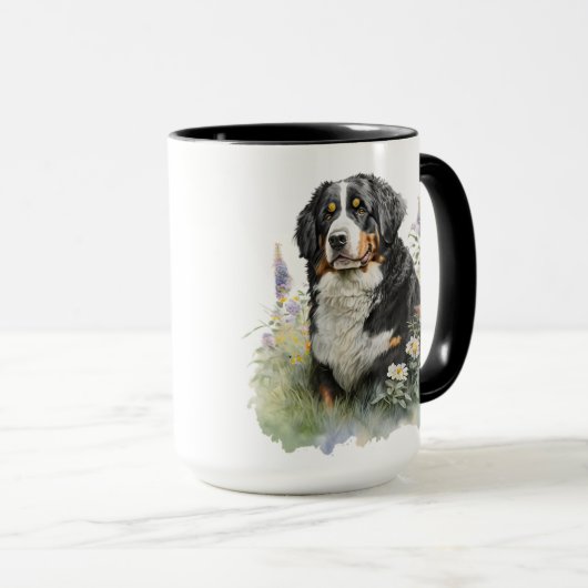 BEAUTIEF WATERVERF BERNESE MOUNTAIN DOG MOK (Voorkant rechts)