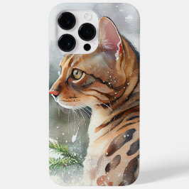 BEAUTIEF WATERVERF BROWN SPOTTED BENGST CAT Case-Mate iPhone 14 PRO MAX HOESJE