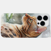 BEAUTIEF WATERVERF BROWN SPOTTED BENGST CAT Case-Mate iPhone CASE (Achterkant (horizontaal))