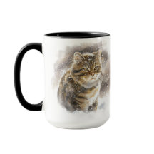 BEAUTIEF WATERVERF BROWN TABBY CAT