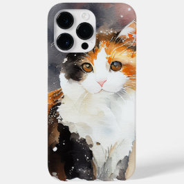 BEAUTIEF WATERVERF CALICO CAT Case-Mate iPhone 14 PRO MAX HOESJE