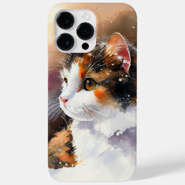 BEAUTIEF WATERVERF CALICO CAT Case-Mate iPhone 14 PRO MAX HOESJE