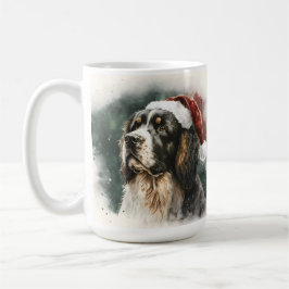 BEAUTIEF WATERVERF CHRISTMAS SPANIEL DOG KOFFIEMOK