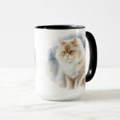 BEAUTIEF WATERVERF FLUFFY ANGORA CAT MOK (Voorkant rechts)