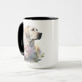BEAUTIEF WATERVERF GEEL LABRADOR RETRIEVER DOG MOK (Voorkant links)