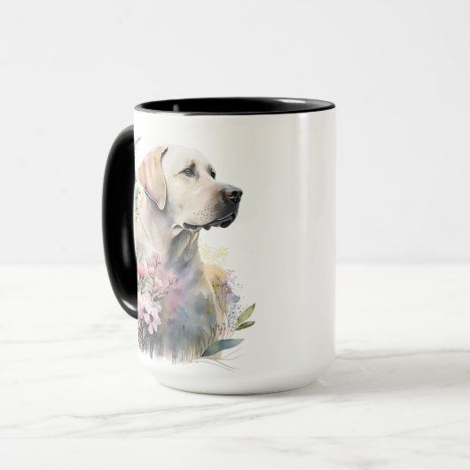 BEAUTIEF WATERVERF GEEL LABRADOR RETRIEVER DOG MOK (Voorkant links)