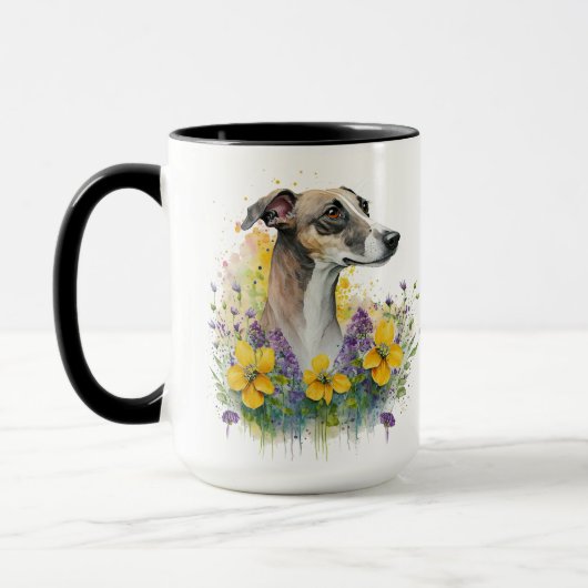 BEAUTIEF WATERVERF GREYHOUND DOG MET STROMEN MOK (Links)