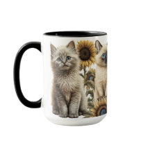 BEAUTIEF WATERVERF KITTENT MET ZONNEMERS