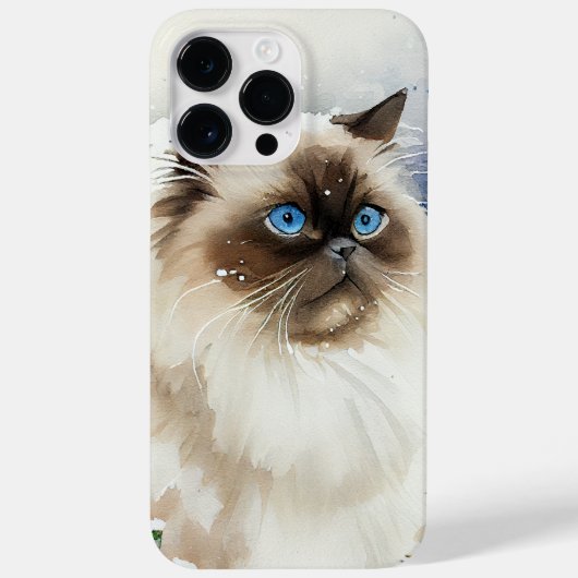 BEAUTIEF WATERVERF LANG HIMALAYAN CAT Case-Mate iPhone CASE (Achterkant)