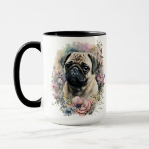 BEAUTIEF WATERVERF TAN PUG DOG FACE MOK