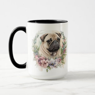 BEAUTIEF WATERVERF TAN PUG DOG FACE MOK