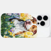 BEAUTIEF WATERVERF TAN WITTE PITBULL TERRIER Case-Mate iPhone CASE (Achterkant (horizontaal))