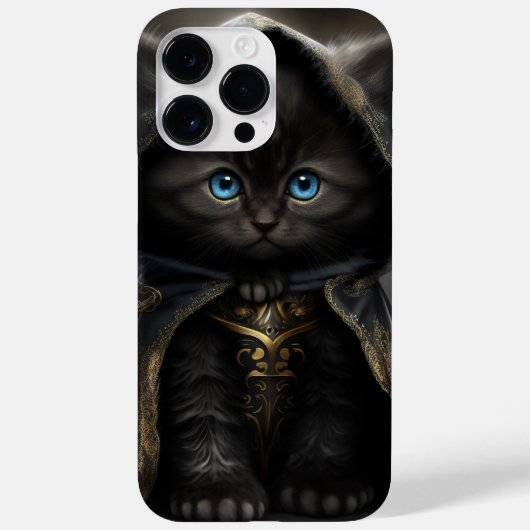 BEAUTIEF WATERVERF ZWARTE KAT MET GOLD VEIL Case-Mate iPhone CASE (Achterkant)