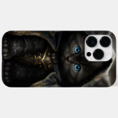 BEAUTIEF WATERVERF ZWARTE KAT MET GOLD VEIL Case-Mate iPhone CASE (Achterkant (horizontaal))