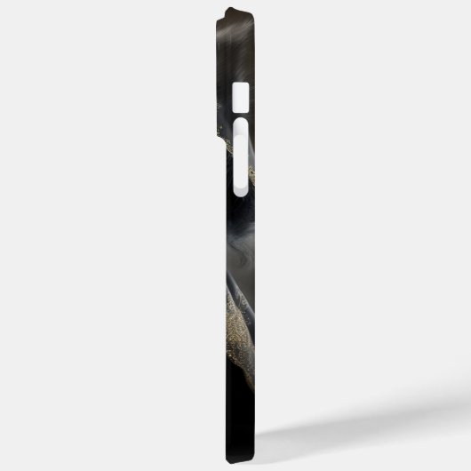 BEAUTIEF WATERVERF ZWARTE KAT MET GOLD VEIL Case-Mate iPhone CASE (Achterkant / Links)