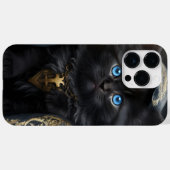 BEAUTIEF WATERVERF ZWARTE KAT MET GOLD VEIL Case-Mate iPhone CASE (Achterkant (horizontaal))