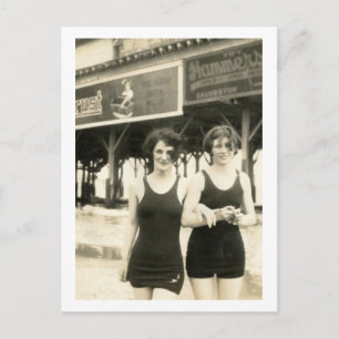 Beauties op het strand, Galveston, Texas  Briefkaart