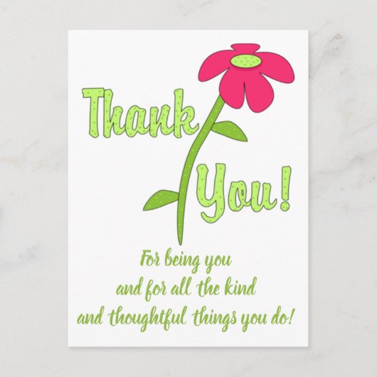 BEAUTIEVERKLARINGEN - Dank u Briefkaart (Voorkant)