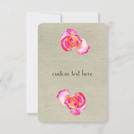 Beautif Roos Flower, wil je mijn eerbewijs zijn? Kaart (Achterkant)