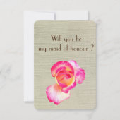 Beautif Roos Flower, wil je mijn eerbewijs zijn? Kaart (Voorkant)