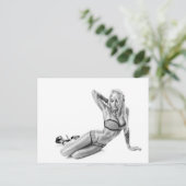 Beautiflul tatoeëerd Suicidegirl Briefkaart (Staand voorkant)