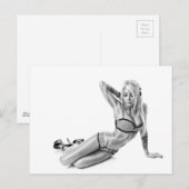 Beautiflul tatoeëerd Suicidegirl Briefkaart (Voorkant / Achterkant)