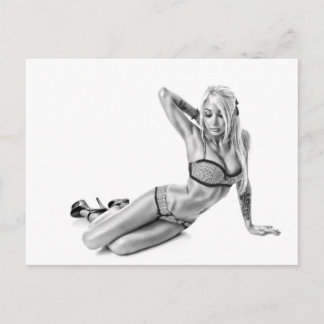 Beautiflul tatoeëerd Suicidegirl Briefkaart