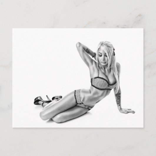 Beautiflul tatoeëerd Suicidegirl Briefkaart (Voorkant)