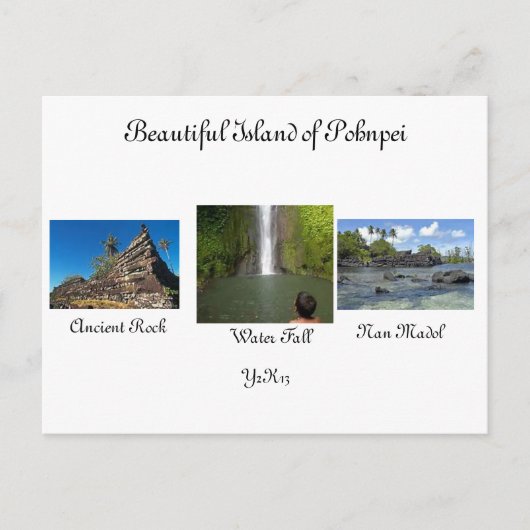 BEAUTIFUELE EILAND POHNPEI POST CARD BRIEFKAART (Voorkant)