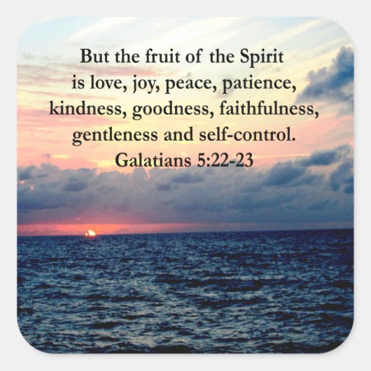 BEAUTIFUELE GALATIËNTEN VAN DE SPIRIT VIERKANTE STICKER (Voorkant)