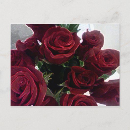 BEAUTIFUELE RODE ROSES BRIEFKAART (Voorkant)